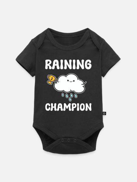 Raining Champion Wettervorhersage - Baby Premium Kurzarmbody - Schwarz