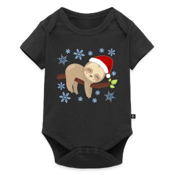 Sloth Christmas Nap Cozy Holidays - Baby Premium short-sleeve bodysuit - black - Front