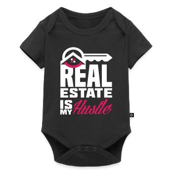 Real Estate Agent Business Job Real Estate - Baby Premium short-sleeve bodysuit - black - Front