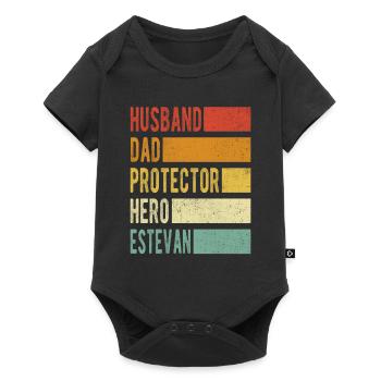 Estevan nom papa cadeau - Body à manches courtes Premium Bébé - noir - Devant