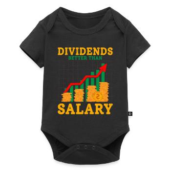 Des dividendes meilleurs que le salaire des investisseurs boursiers - Body à manches courtes Premium Bébé - noir - Devant