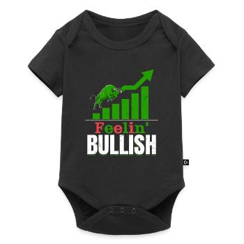 Feelin' Bullish Stock Market Trading Trader Invest - Baby Premium short-sleeve bodysuit - black - Front