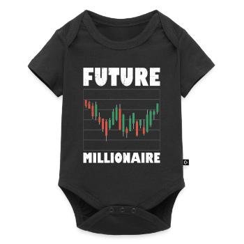 Future Millionaire Stock Market Trading Trader Inv - Baby Premium short-sleeve bodysuit - black - Front