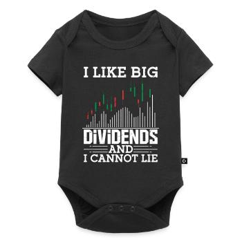 J’aime les gros dividendes et je ne peux pas mentir en bourse - Body à manches courtes Premium Bébé - noir - Devant