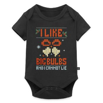 J’aime Big Bulbs et je ne peux pas mentir - Noël - Body à manches courtes Premium Bébé - noir - Devant