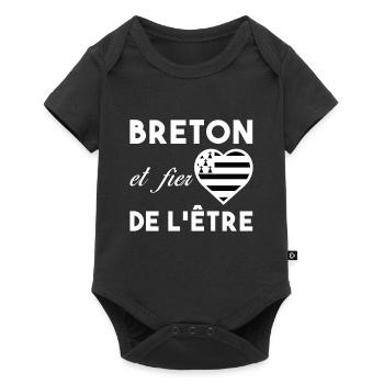 Bretagne - Breton et fier de l'être Fierté région - Body à manches courtes Premium Bébé - noir - Devant