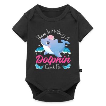 Dolphin There Is Nothing A Dolphin - Baby Premium short-sleeve bodysuit - black - Front