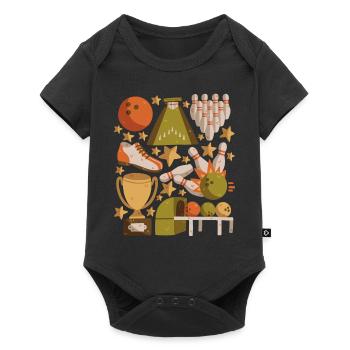 Bowling - Baby Premium short-sleeve bodysuit - black - Front