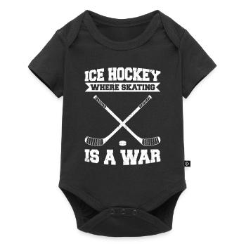 Dicton de hockey sur glace pour les joueurs de hockey sur glace - Body à manches courtes Premium Bébé - noir - Devant