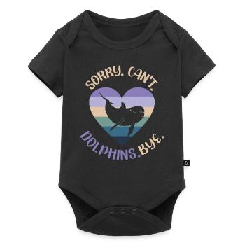 Dolphin Sorry. Cant. Dolphins. - Baby Premium Kurzarmbody - Schwarz - Vorne