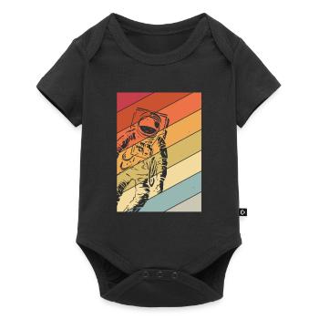 Astronaut Vintage Space Weltall Raumfahrt Weltallf - Baby Premium short-sleeve bodysuit - black - Front