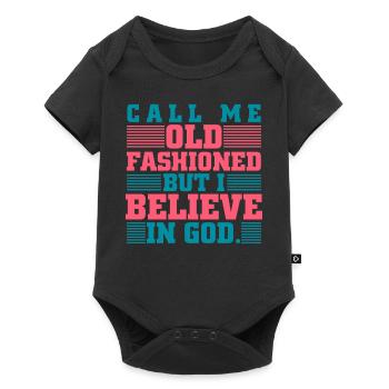 Call Me Old Fashioned I Believe In God Bible - Baby Premium short-sleeve bodysuit - black - Front