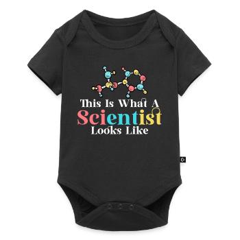 So sieht ein Wissenschaftler aus MINT-Student - Baby Premium Kurzarmbody - Schwarz - Vorne