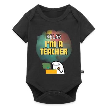 Dont Worry, I am a Teacher School Design - Baby Premium short-sleeve bodysuit - black - Front