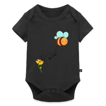 Be Free! Motivational Design To Continue The Path - Baby Premium short-sleeve bodysuit - black - Front
