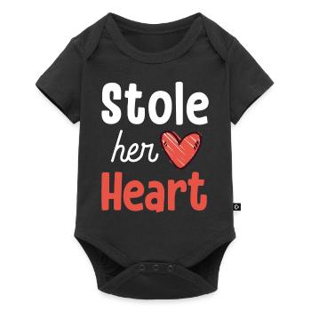 Stole Your Heart His Fries - Couple - Baby Premium short-sleeve bodysuit - black - Front