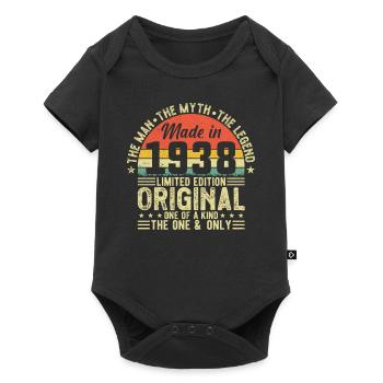 Vintage 1938 Birthday - Legendary 86th Vintage - Baby Premium short-sleeve bodysuit - black - Front