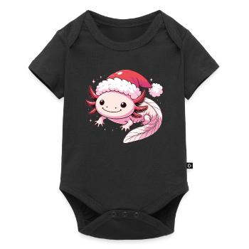 Axolotl Noël Axolotls mignons Joyeux Noël - Body à manches courtes Premium Bébé - noir - Devant