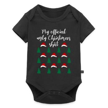 Chemise de Noël drôle de forêt de Noël - Body à manches courtes Premium Bébé - noir - Devant