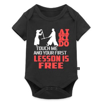 Aikido Aikido First Lesson Is Free - Baby Premium short-sleeve bodysuit - black - Front