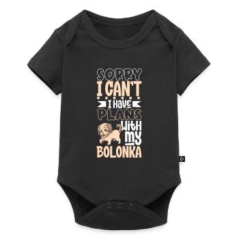 Plans avec ma Bolonka Zwetna - Body à manches courtes Premium Bébé - noir - Devant