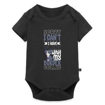 Projets avec mon Border Collie - Body à manches courtes Premium Bébé - noir - Devant