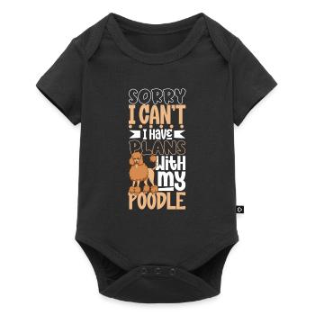 Plans with my poodle - Baby Premium short-sleeve bodysuit - black - Front