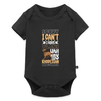 Pläne mit meinem Rhodesian Ridgeback - Baby Premium Kurzarmbody - Schwarz - Vorne