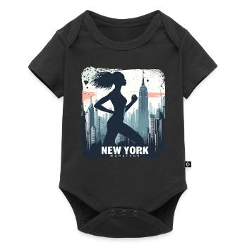 Runner Skyline NYC - Baby Premium short-sleeve bodysuit - black - Front