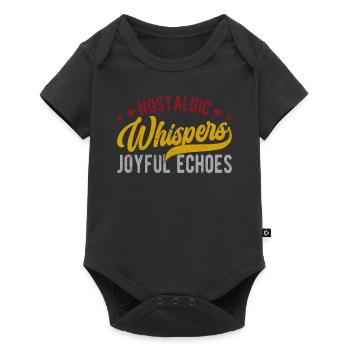 Nostalgic Whispers, Joyful Echoes Retro Hipster Vi - Baby Premium Kurzarmbody - Schwarz - Vorne