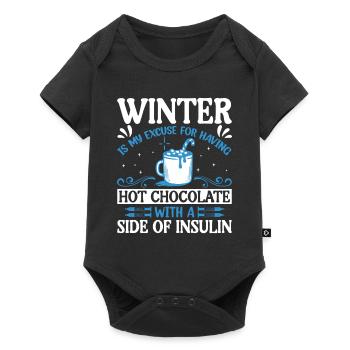 My Excuse for Hot Chocolate - Winter - Baby Premium short-sleeve bodysuit - black - Front