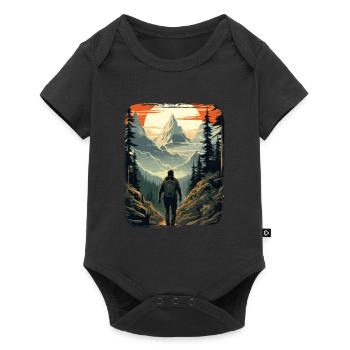 Forest Nature Trekking Adventure - Baby Premium short-sleeve bodysuit - black - Front