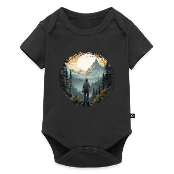 Forest Nature Trekking Adventure - Baby Premium short-sleeve bodysuit - black - Front