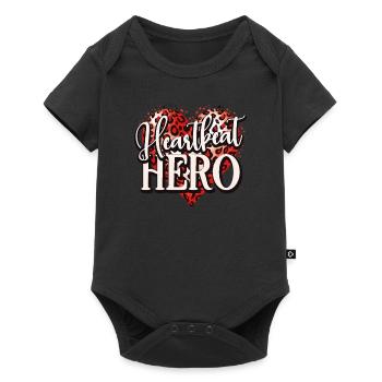 Healthy Heartbeat February Heart Awareness - Baby Premium short-sleeve bodysuit - black - Front