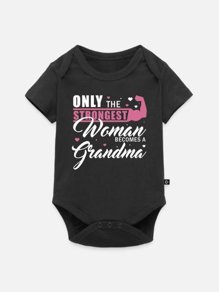 Only The Strongest Woman Becomes A Grandma Mother' - Baby Premium Kurzarmbody - Schwarz