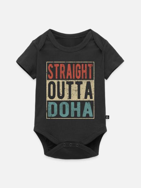 Direkt aus Doha - Baby Premium Kurzarmbody - Schwarz