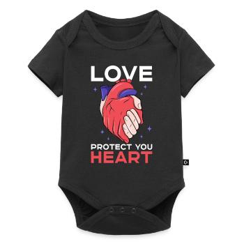 Healthy Heartbeat February Heart Awareness - Baby Premium short-sleeve bodysuit - black - Front