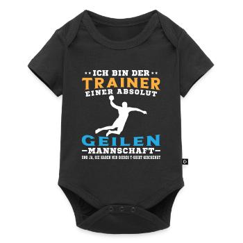 Mannschaft Handballspieler Beachhandball Ballsport - Baby Premium Kurzarmbody - Schwarz - Vorne