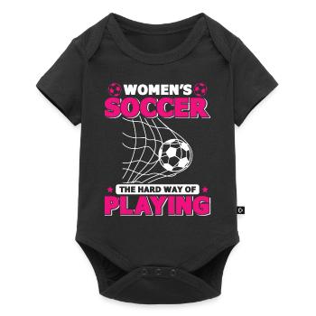 Soccer féminin, Football féminin, Football féminin - Body à manches courtes Premium Bébé - noir - Devant