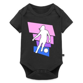Soccer féminin, Football féminin, Football féminin - Body à manches courtes Premium Bébé - noir - Devant