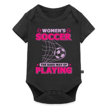 Soccer féminin, Football féminin, Football féminin - Body à manches courtes Premium Bébé - noir - Devant