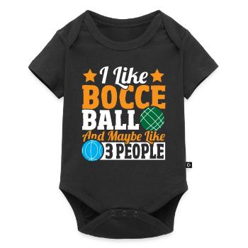 Bocce - Baby Premium short-sleeve bodysuit - black - Front