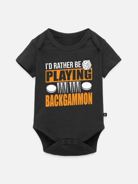 Backgammon - Baby Premium Kurzarmbody - Schwarz