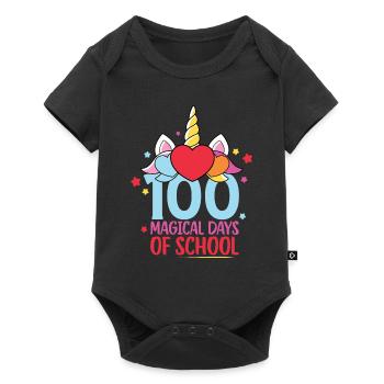 100 magical Days of School - 100 Days of School - Baby Premium short-sleeve bodysuit - black - Front