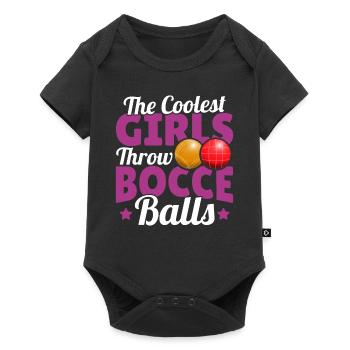 Bocce - Baby Premium short-sleeve bodysuit - black - Front