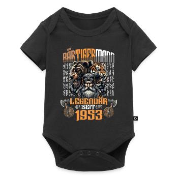 BEARDED MAN Viking Birthday Legendary Since - Baby Premium short-sleeve bodysuit - black - Front