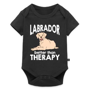 Labrador Chien Labrador Retriever - Body à manches courtes Premium Bébé - noir - Devant