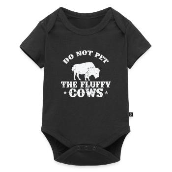 Do not pet the Fluffy Cows Bison Animal - Baby Premium short-sleeve bodysuit - black - Front