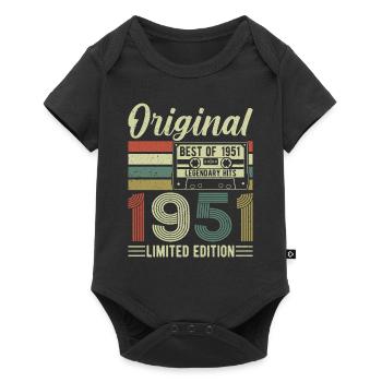 Vintage Birthday 1951 - Baby Premium short-sleeve bodysuit - black - Front