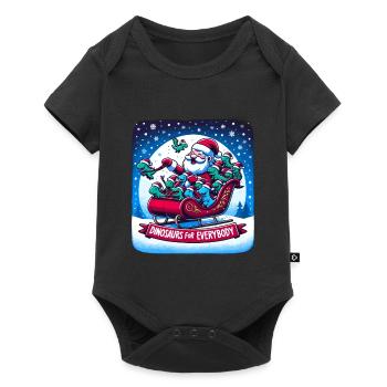 Festive Dinosaur for Everybody Christmas - Baby Premium short-sleeve bodysuit - black - Front